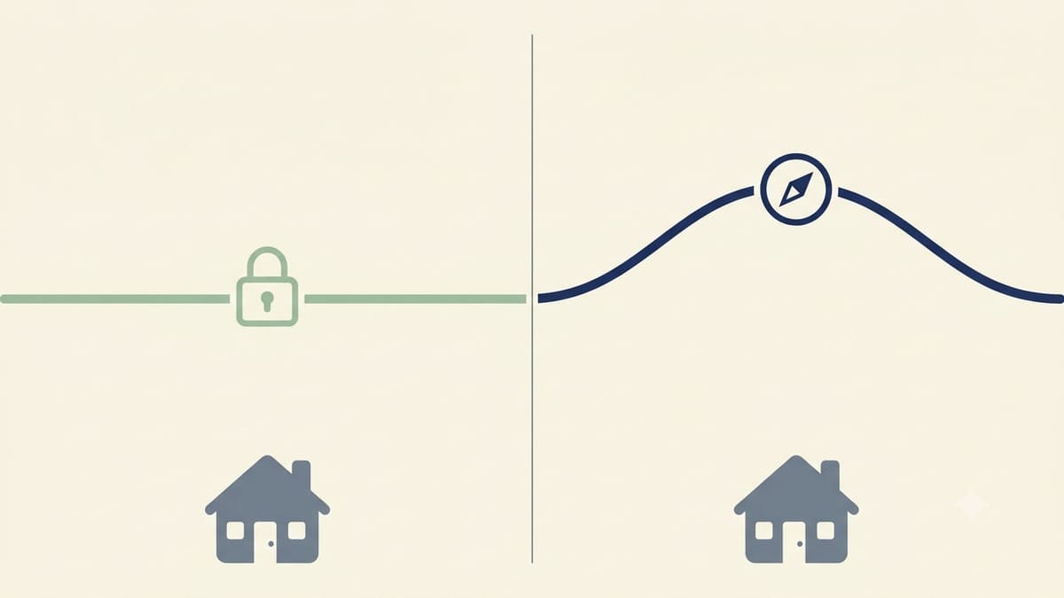 Illustration comparing fixed and floating home loan interest rate options