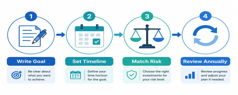 Framework showing how to match financial goals to investment time horizons