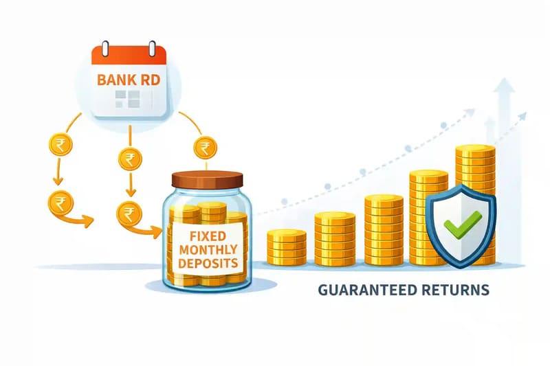 Recurring deposit RD fixed monthly savings with guaranteed returns