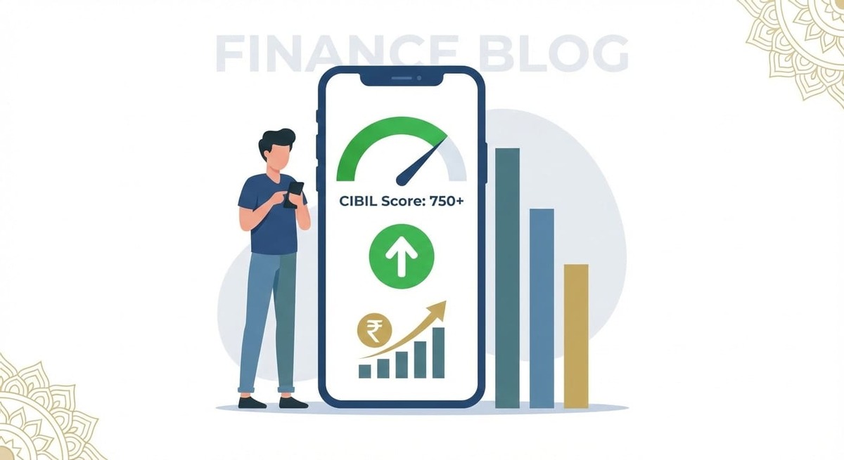 Does checking CIBIL score reduce credit score in India — finance blog graphic