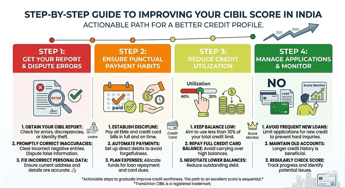 steps to improve CIBIL score