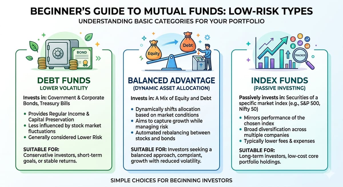 types of low risk mutual funds for beginners India