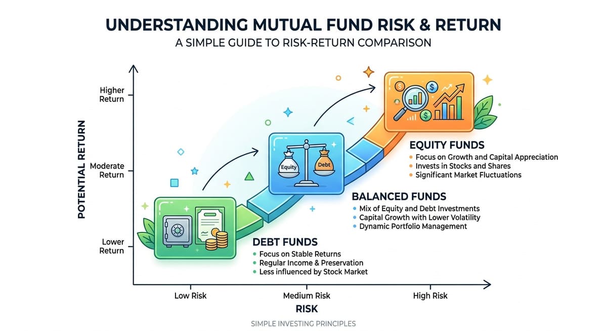 risk vs return chart mutual funds debt balanced equity
