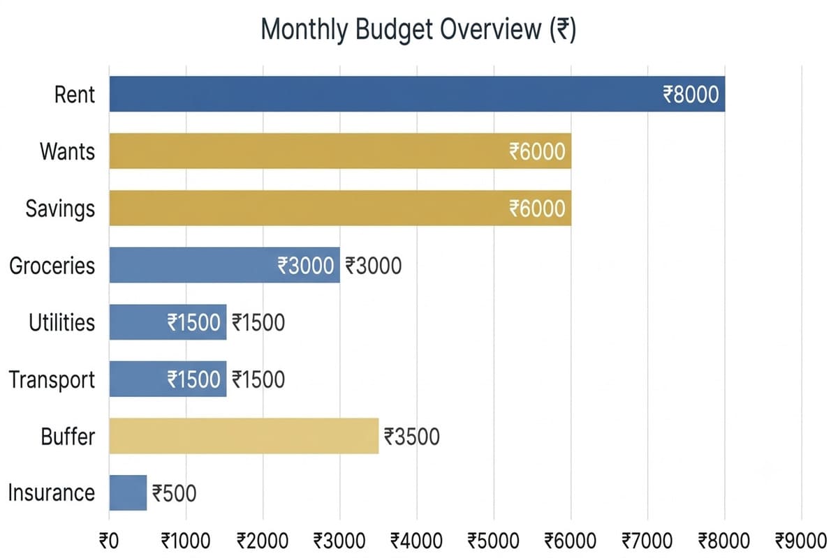 monthly budget breakdown example for 30000 salary